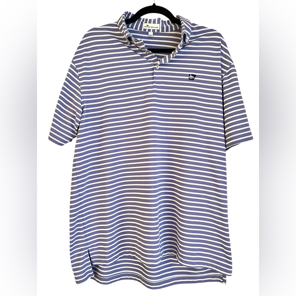 Peter Millar Men’s Large Purple & White Stripe Arkansas